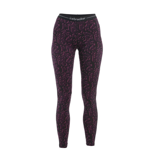 Icebreaker Merino 200 Macro Forms Womens Leggings - Skiis & Biikes