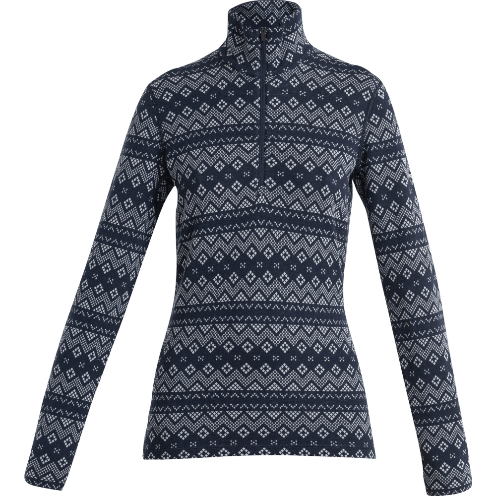 Icebreaker Merino 260 Vertex First Snow Womens LS Half Zip - Skiis & Biikes