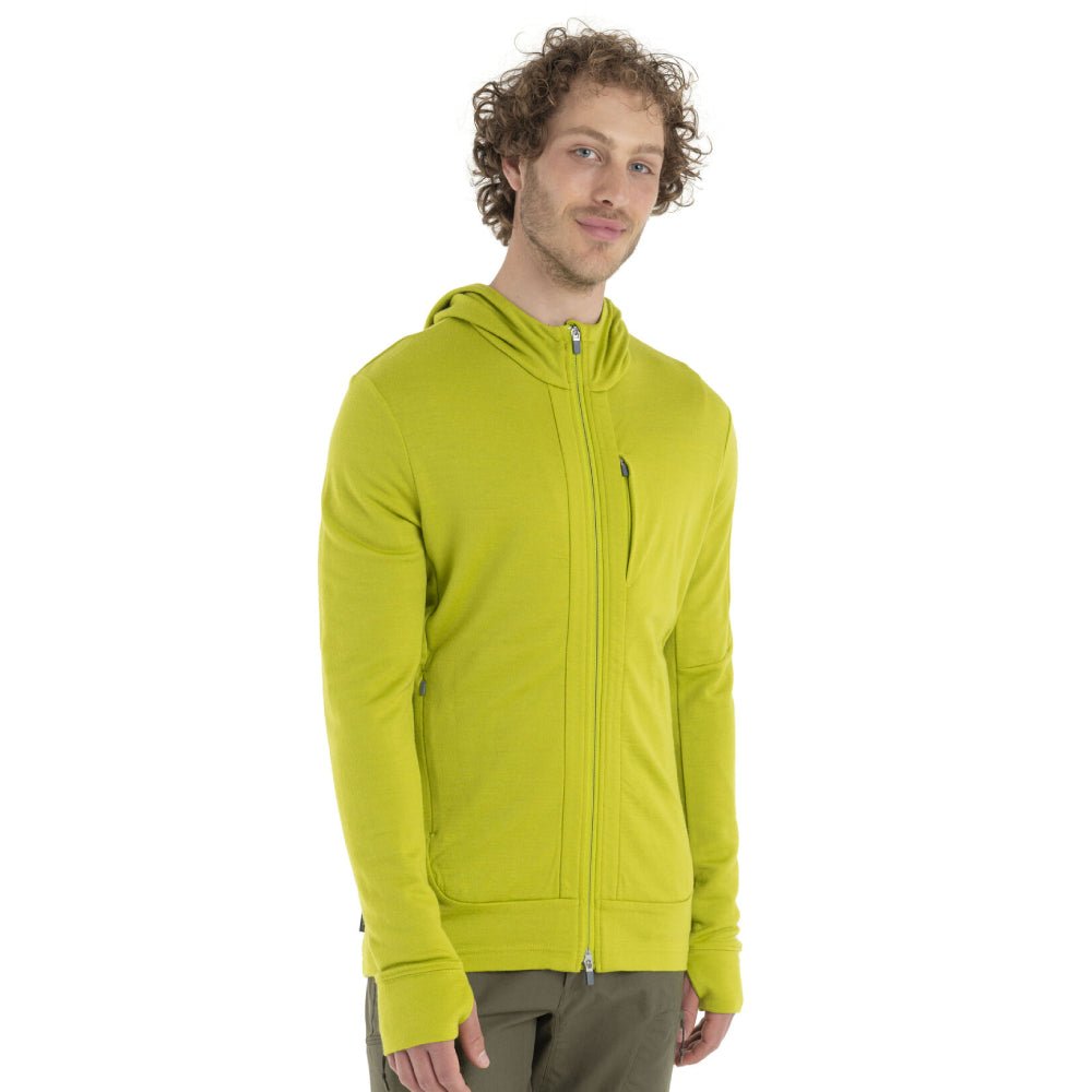 Icebreaker Quantum III Mens LS Zip Hoodie - Skiis & Biikes