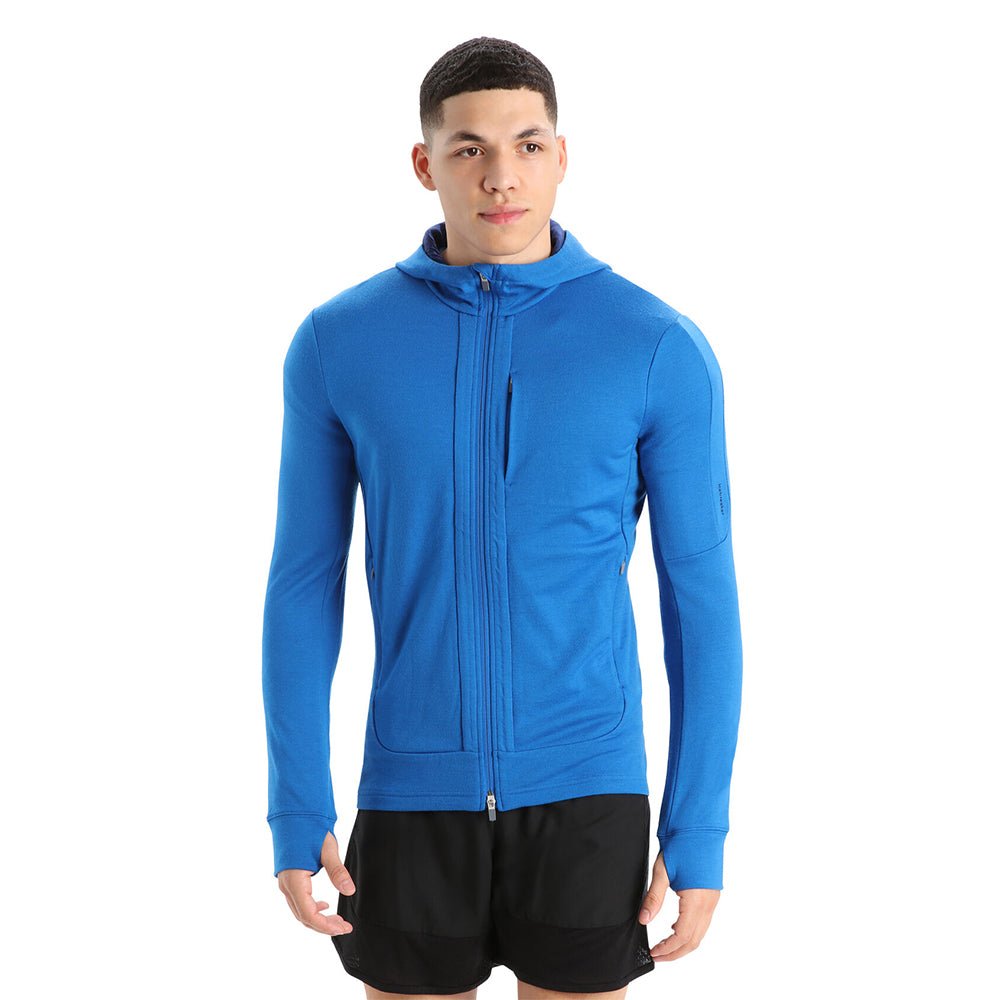 Icebreaker Quantum III Mens LS Zip Hoodie - Skiis & Biikes