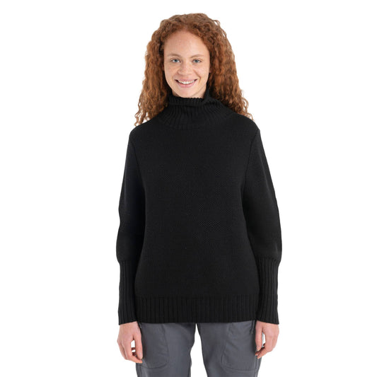 Icebreaker Seevista Womens Funnel Neck Sweater - Skiis & Biikes