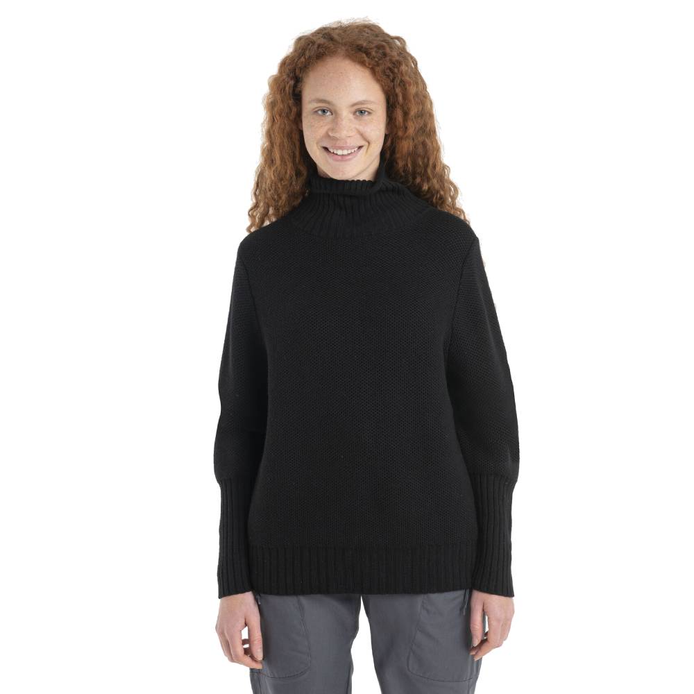 Icebreaker Seevista Womens Funnel Neck Sweater - Skiis & Biikes