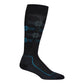 Icebreaker Ski+ Light Alpine Stripe Womens OTC Sock - Skiis & Biikes