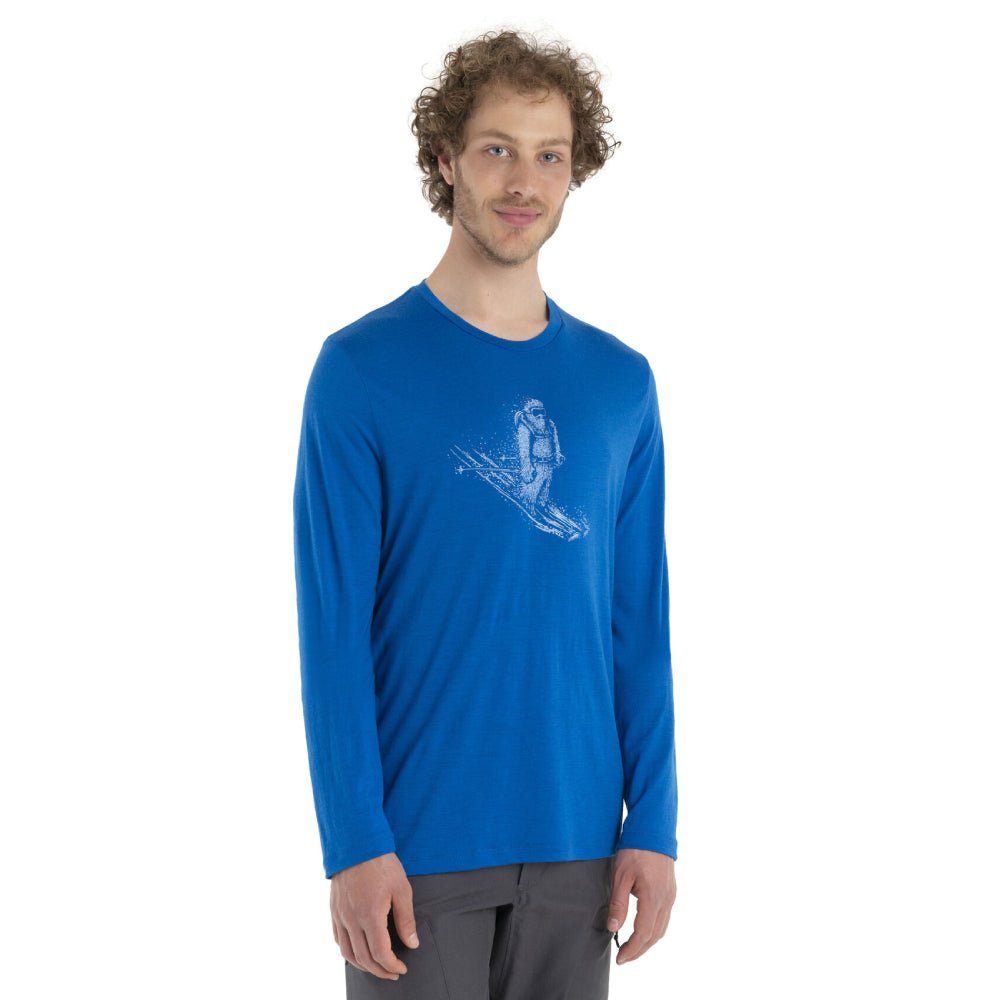 Icebreaker Tech Lite II Skiing Yeti Mens LS Tee - Skiis & Biikes