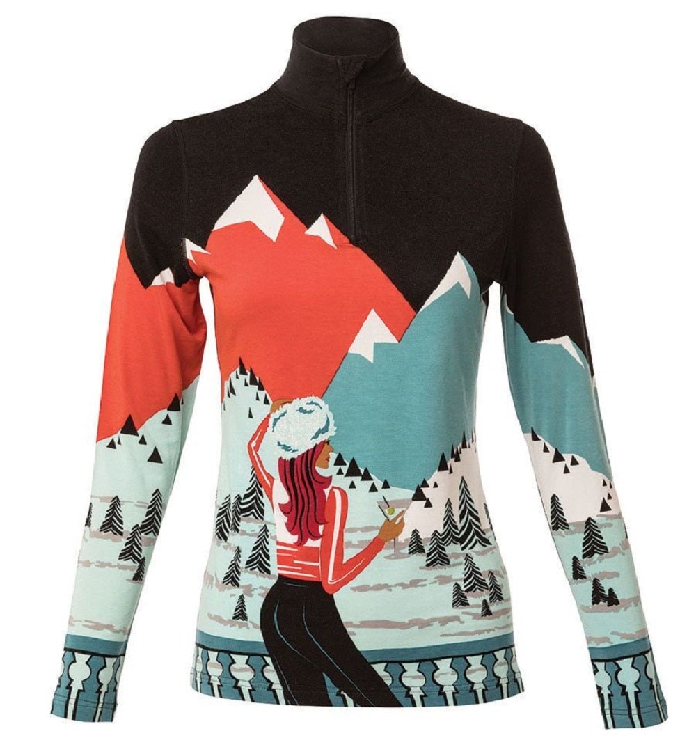 Krimson Klover Apres Anyone? Ladies Zip Top 2019 - Skiis & Biikes