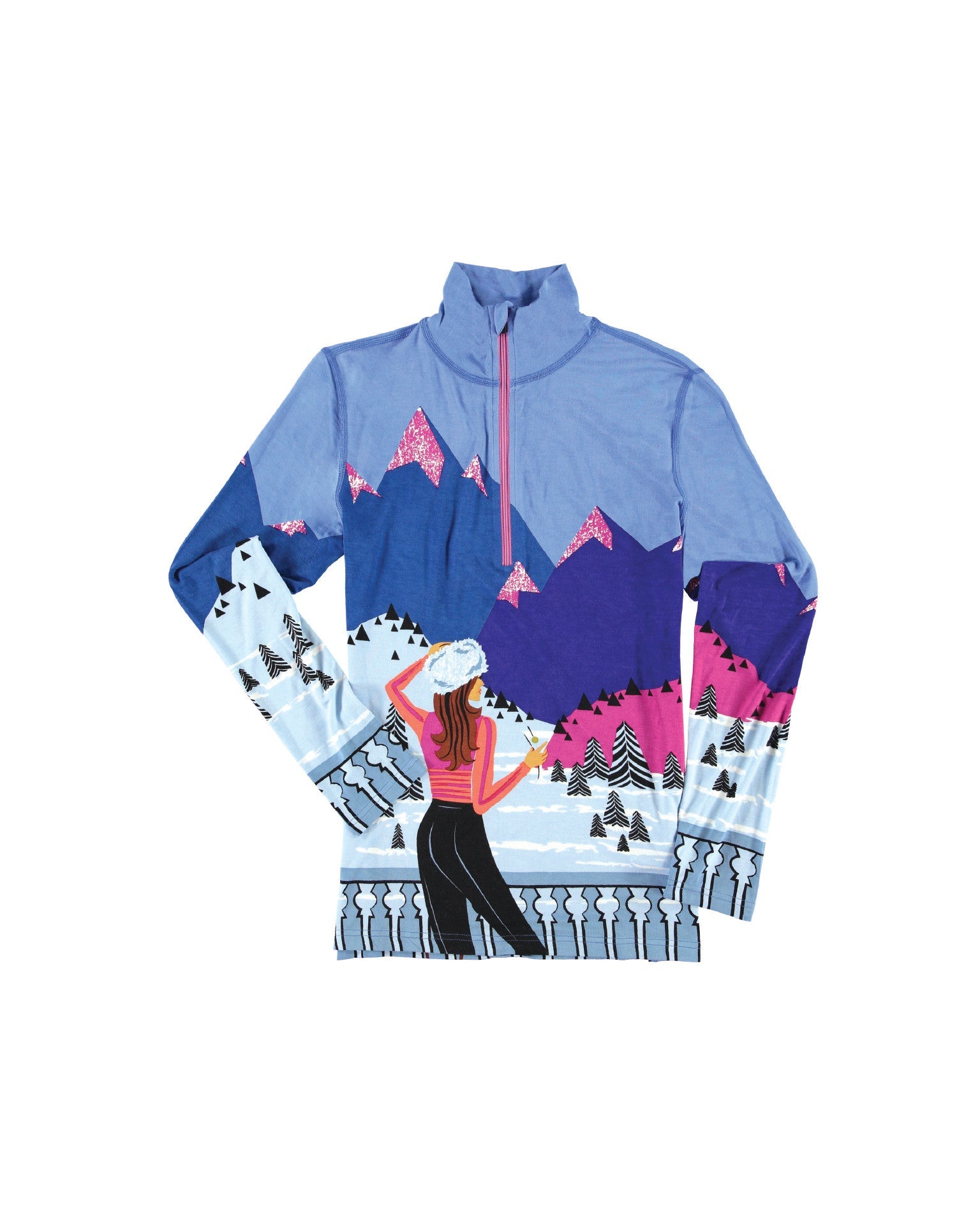 Krimson Klover Apres Anyone? Ladies Zip Top 2019 - Skiis & Biikes