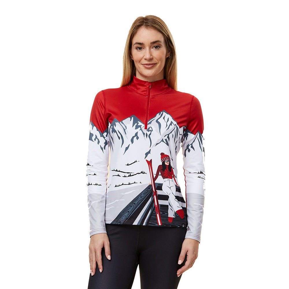 Krimson Klover Apres Anyone Womens Zip Turtleneck 2023 - Skiis & Biikes