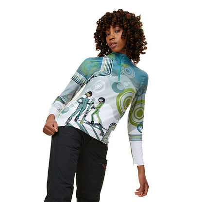 Krimson Klover Solar Retro Womens Zip Turtleneck 2023 - Skiis & Biikes