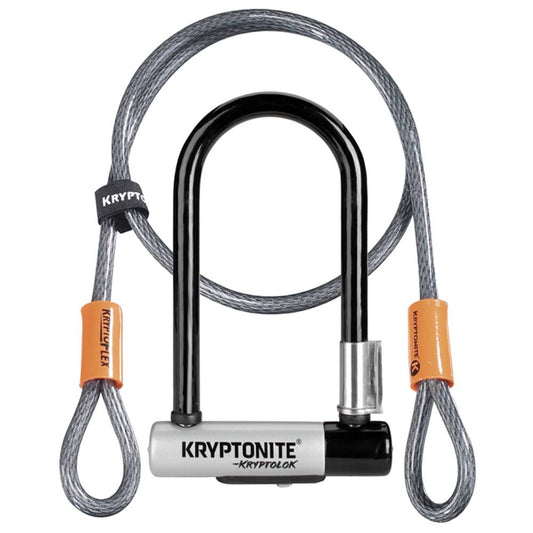 Kryptonite Kryptolok Mini 7 With 4' Flex Cable Lock - Skiis & Biikes