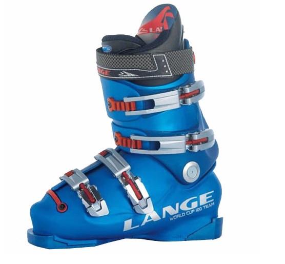 Lange 100 WC Team Ski Boot Blue 26.5 - Skiis & Biikes