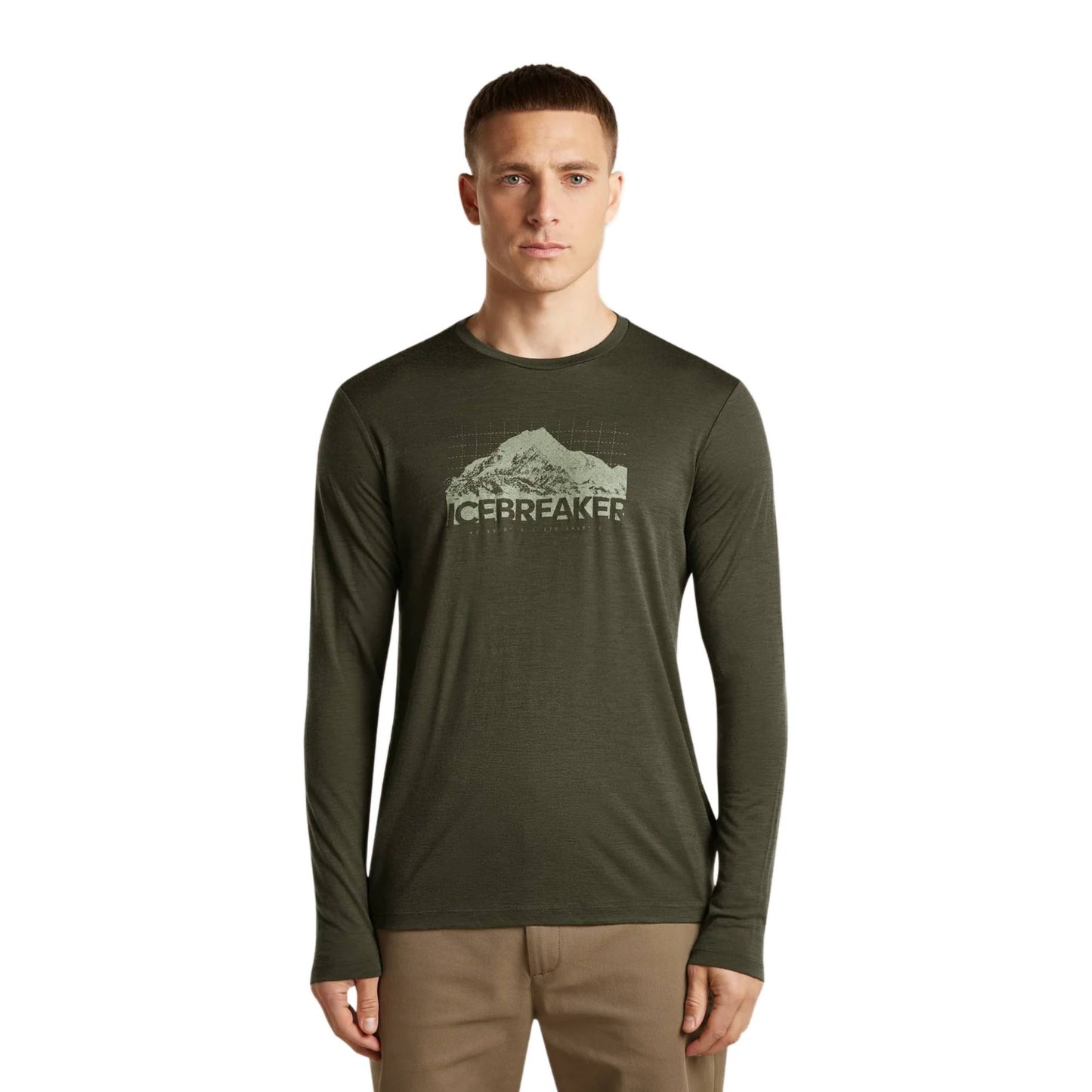 Icebreaker 150 Tech Lite Aoraki Explorer Mens LS Tee