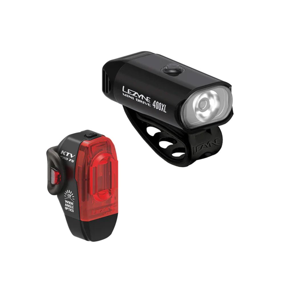 Lezyne Mini Drive 400 / KTV Pro Light Set Black - Skiis & Biikes