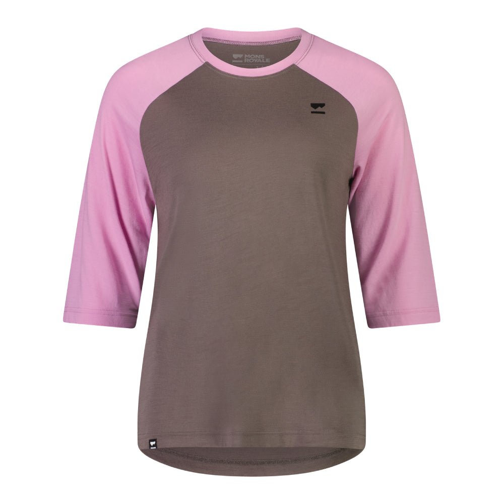 Mons Royale Tarn Merino Raglan 3/4 Sleeve Womens Jersey - Skiis & Biikes