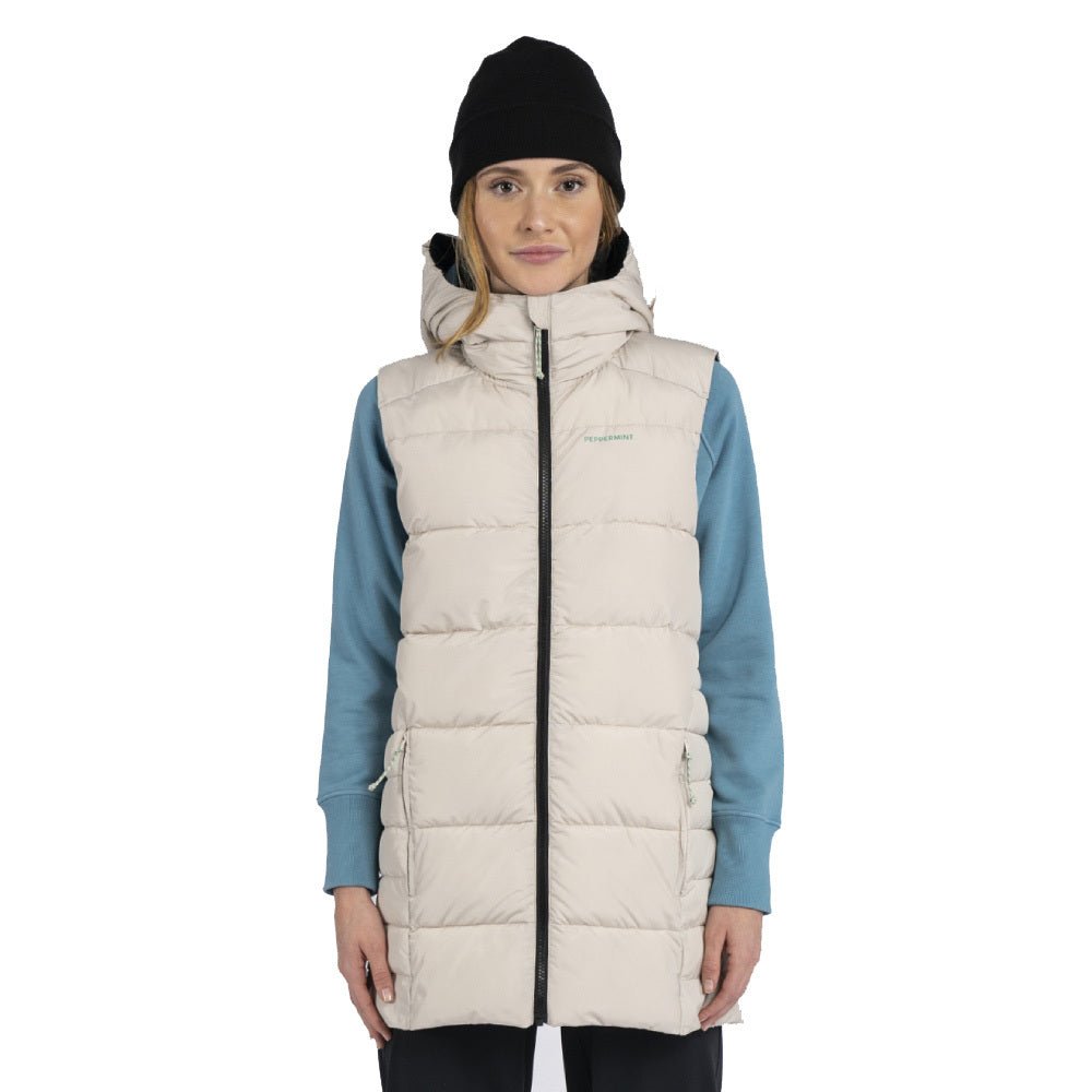 Peppermint Mellow Womens Hoody Vest - Skiis & Biikes