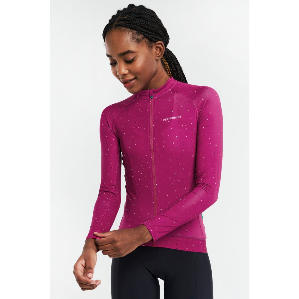 Peppermint Signature Long Sleeve Womens Jersey - Skiis & Biikes