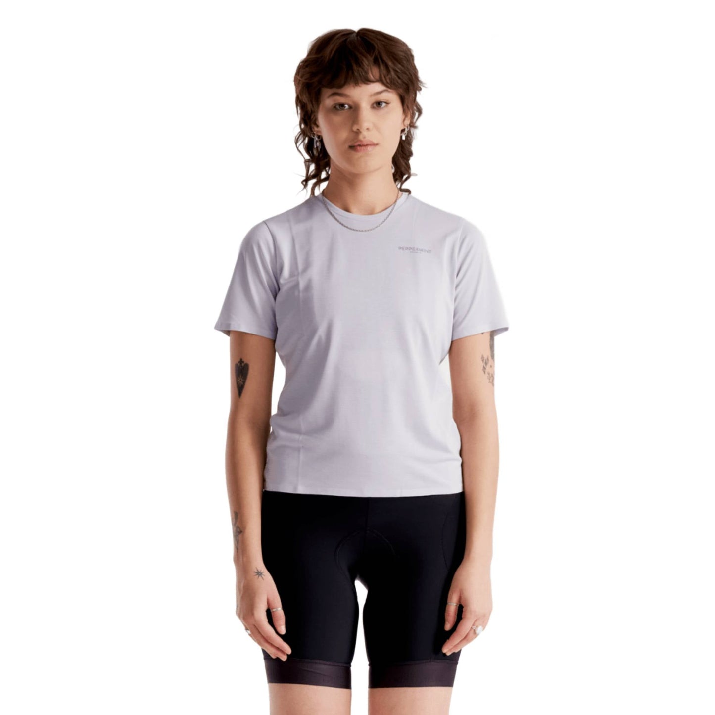 Peppermint Signature Short Sleeve Womens Tee - Skiis & Biikes