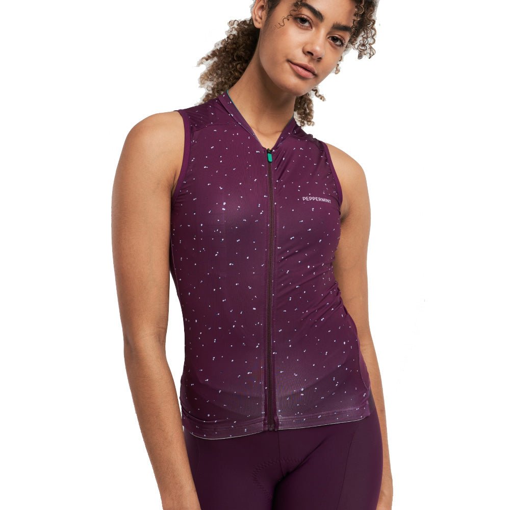 Peppermint Sleeveless Womens Jersey - Skiis & Biikes