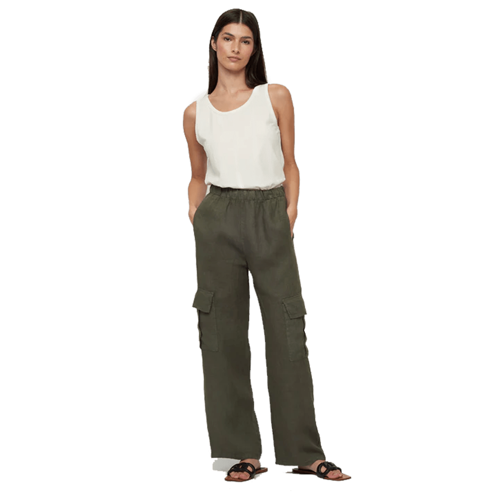 Pistache Womens Linen Cargo Pant 2024 - Skiis & Biikes