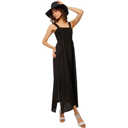 Pistache Womens Maxi Linen Bunched Top Dress 2024 - Skiis & Biikes