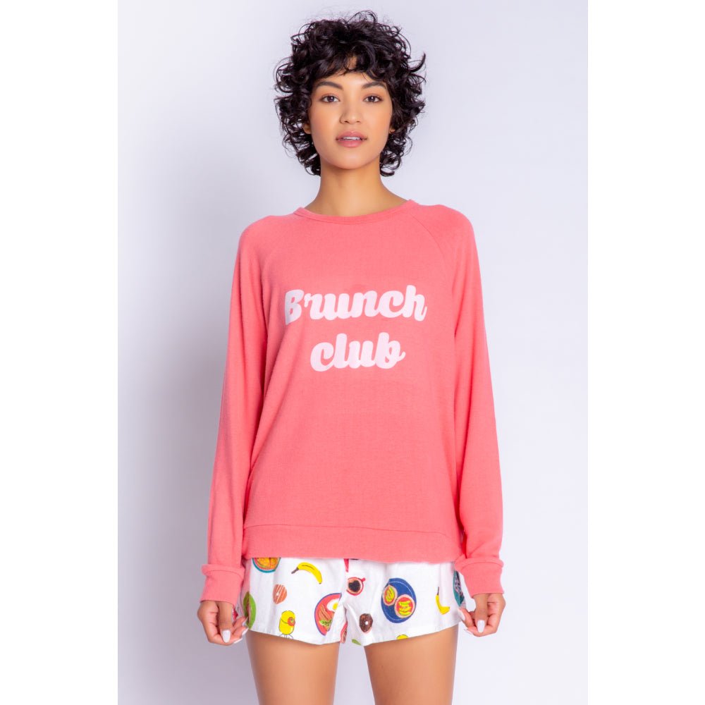 PJ Salvage Brunch Club Womens LS Top 2022 - Skiis & Biikes