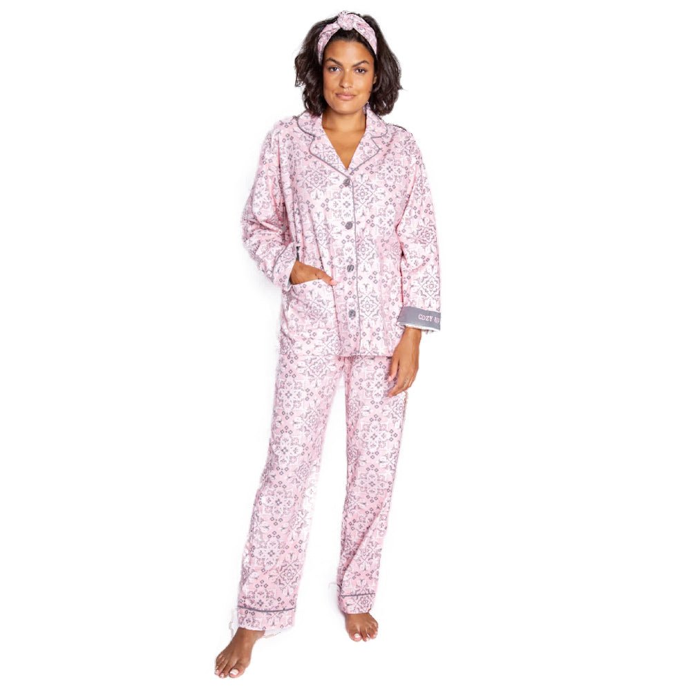 PJ Salvage Cozy Up Womens Flannel PJ Set 2023 - Skiis & Biikes