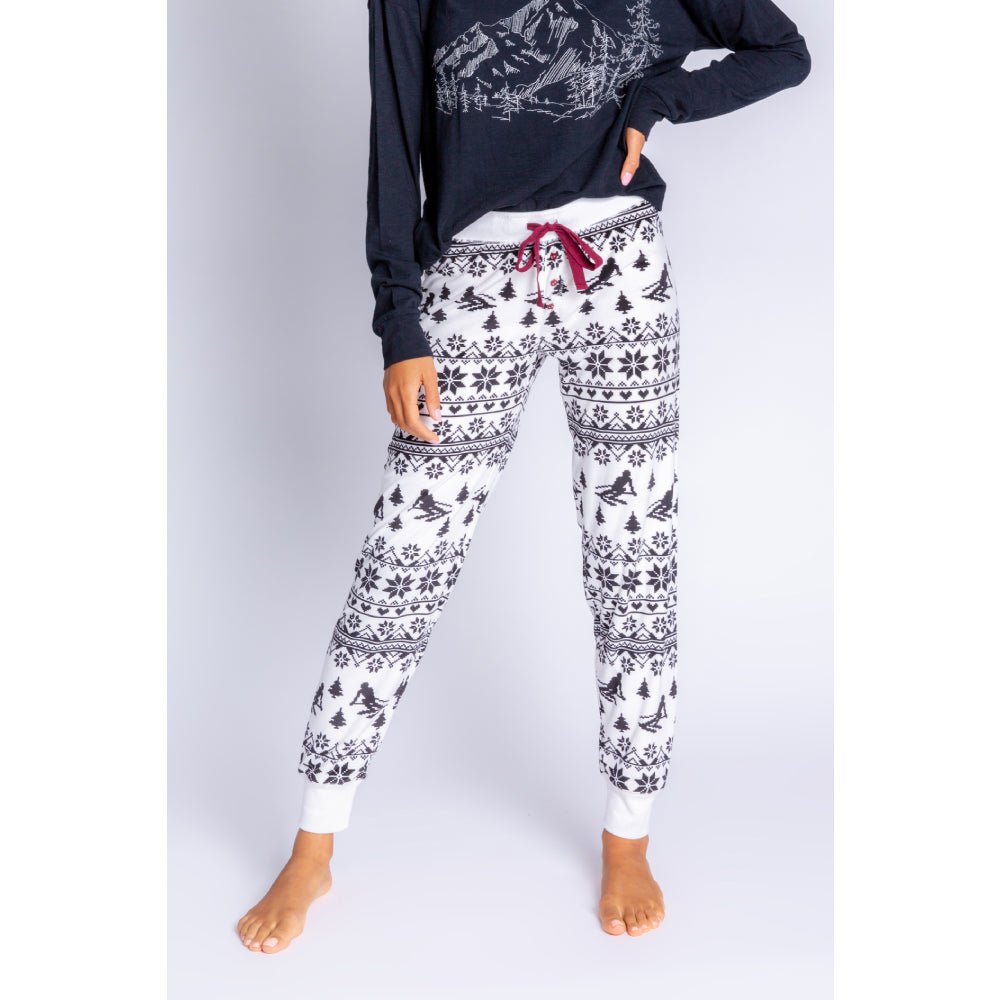 PJ Salvage Ski Club Fairisle Womens Jammie Pant 2022 - Skiis & Biikes