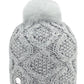 Pleau Womens Hat with Fox Pom - Skiis & Biikes