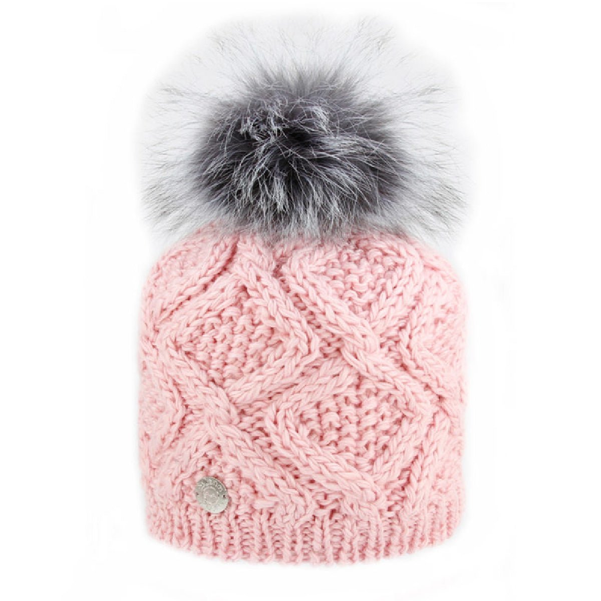 Pleau Womens Hat with Fur Pom - Skiis & Biikes