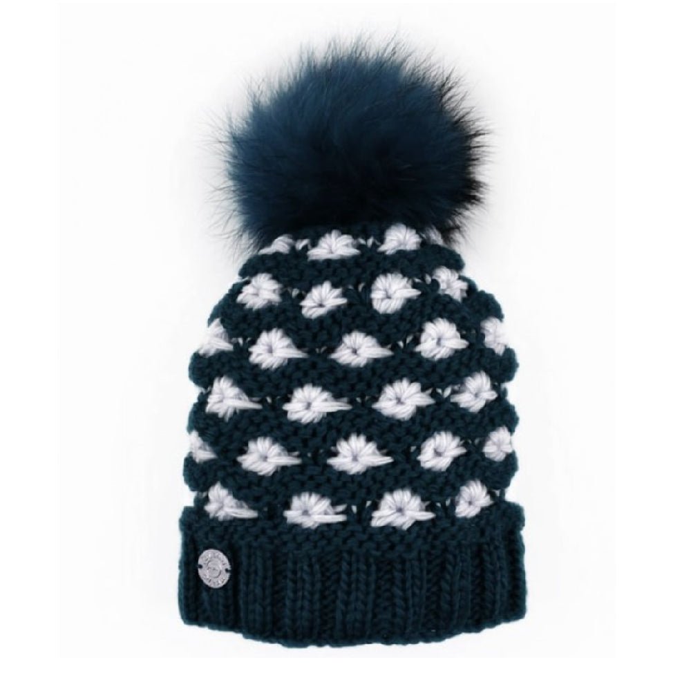 Pleau Womens Hat with Removable Pom - Skiis & Biikes