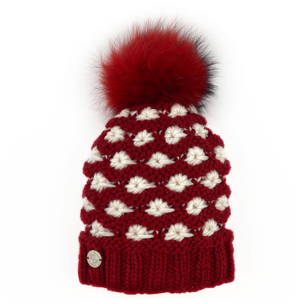 Pleau Womens Hat with Removable Pom - Skiis & Biikes