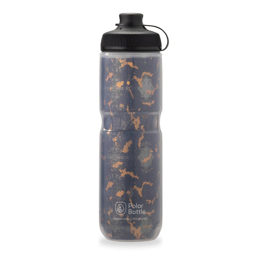 Polar Bottle Breakaway Muck Insul 24oz Charcoal/Copper - Skiis & Biikes