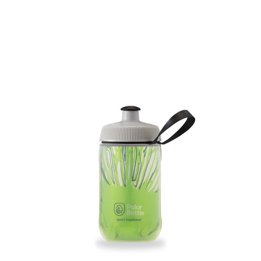 Polar Bottle, Kid's Insulated 12oz, Water Bottle, 350ml / 12oz, Cyber Lime - Skiis & Biikes