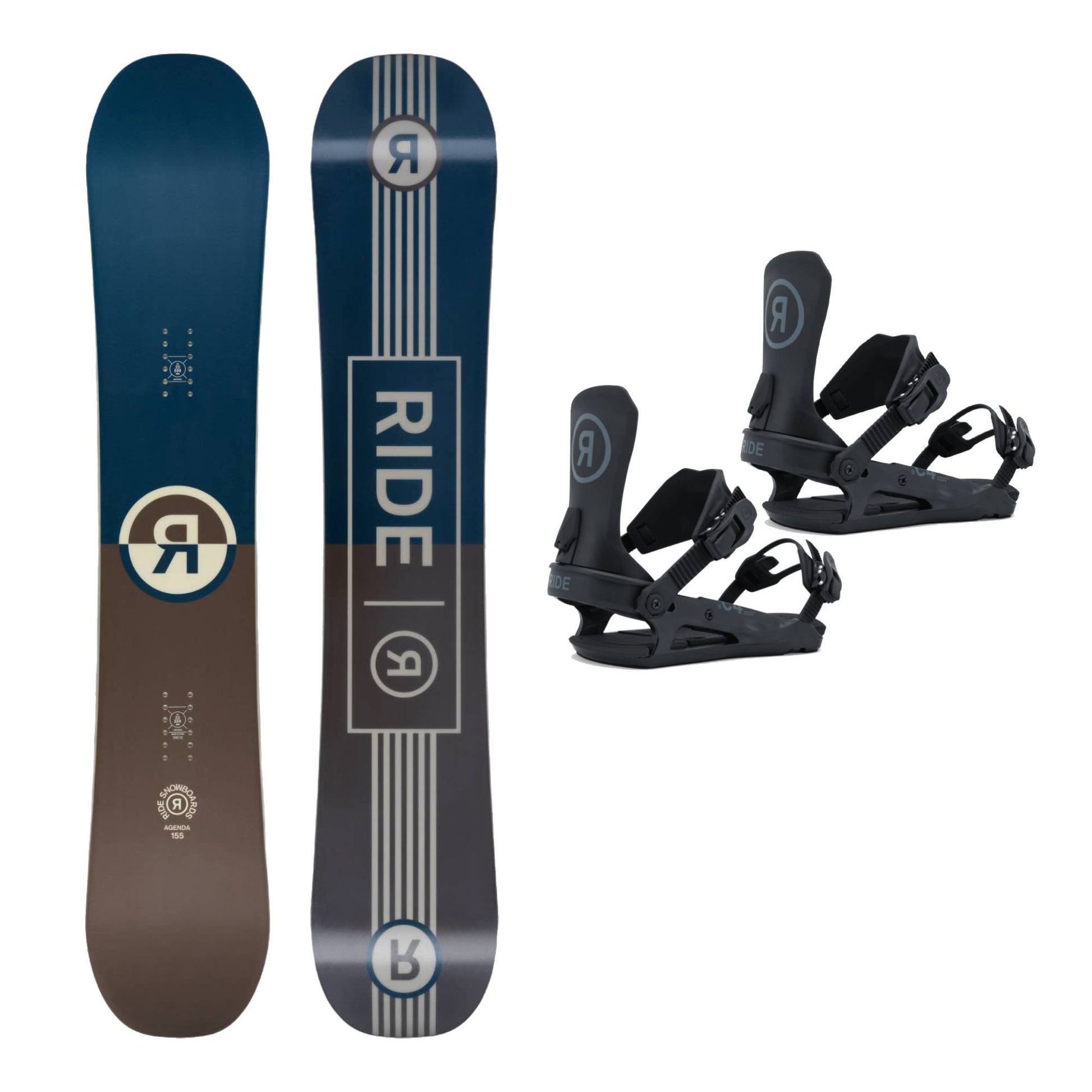 Ride Agenda Snowboard + C-4 Snowboard Bindings 2026 Bundle – Skiis & Biikes