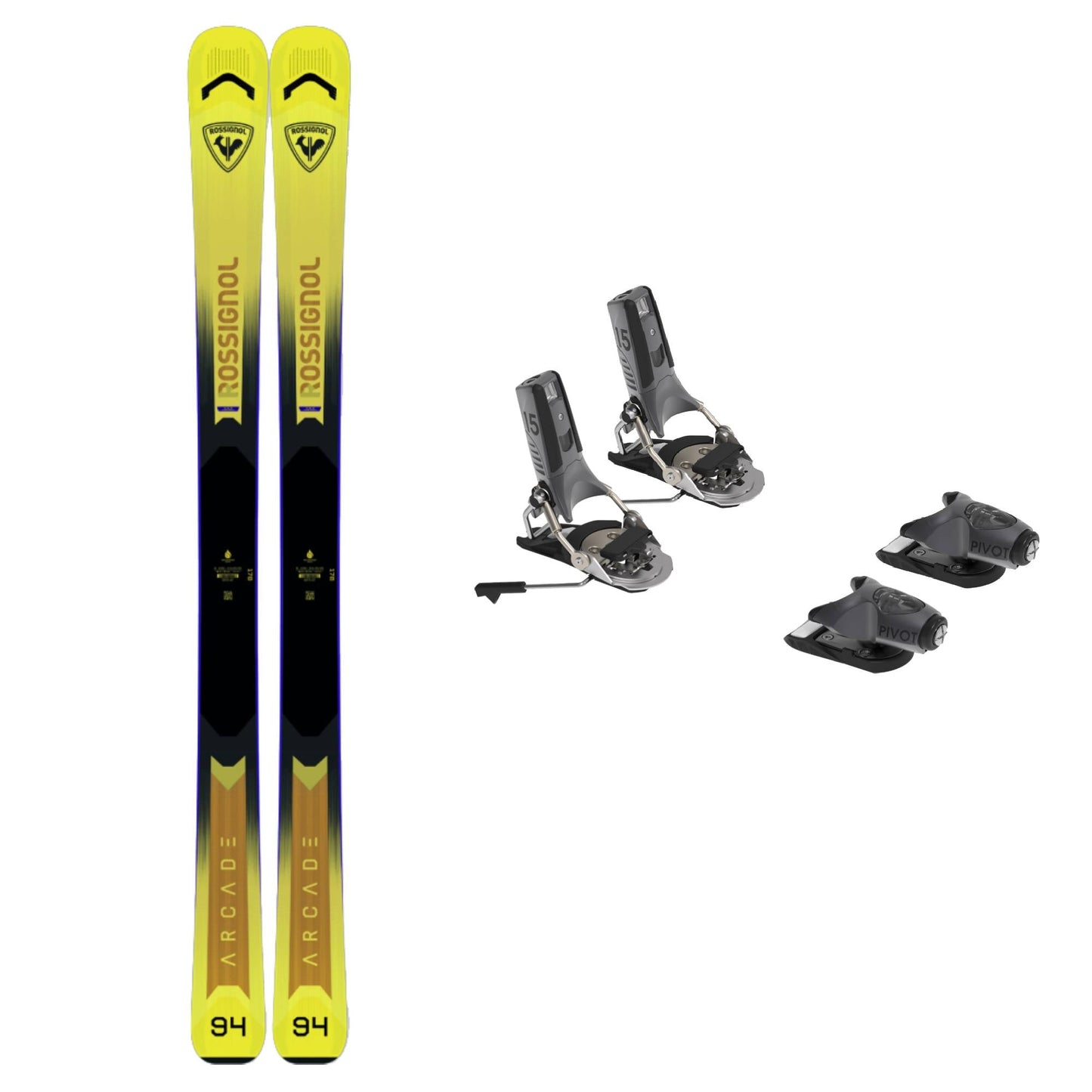 Rossignol Arcade 94 Ski + Pivot 2.0 15 GW Bindings 2026 Bundle - Skiis & Biikes