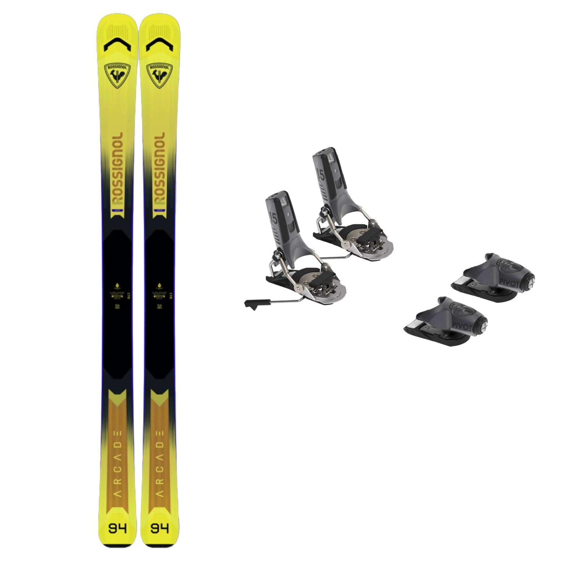 Rossignol Arcade 94 Ski + Pivot 2.0 15 GW Bindings 2026 Bundle - Skiis & Biikes