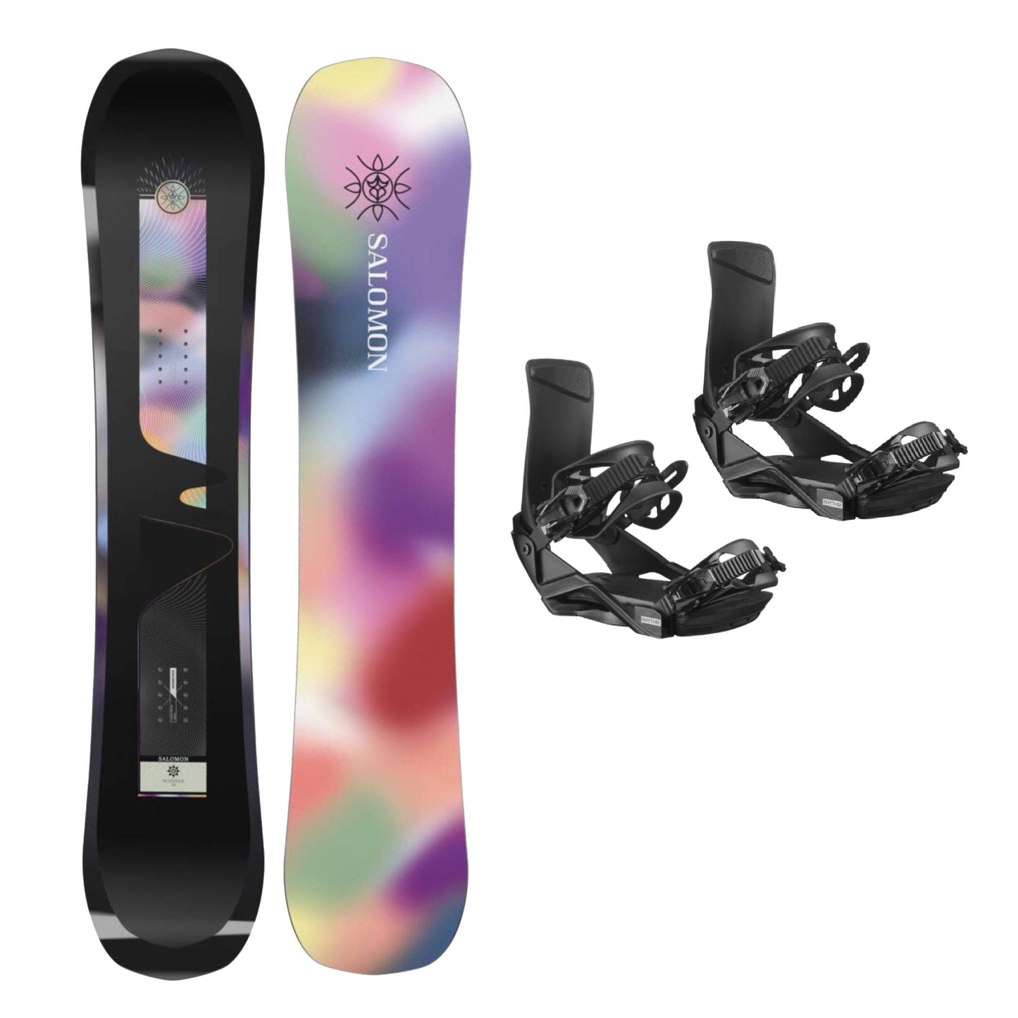 Salomon Wonder Womens Snowboard + Rhythm Snowboard Bindings 2026 Bundle - Skiis & Biikes