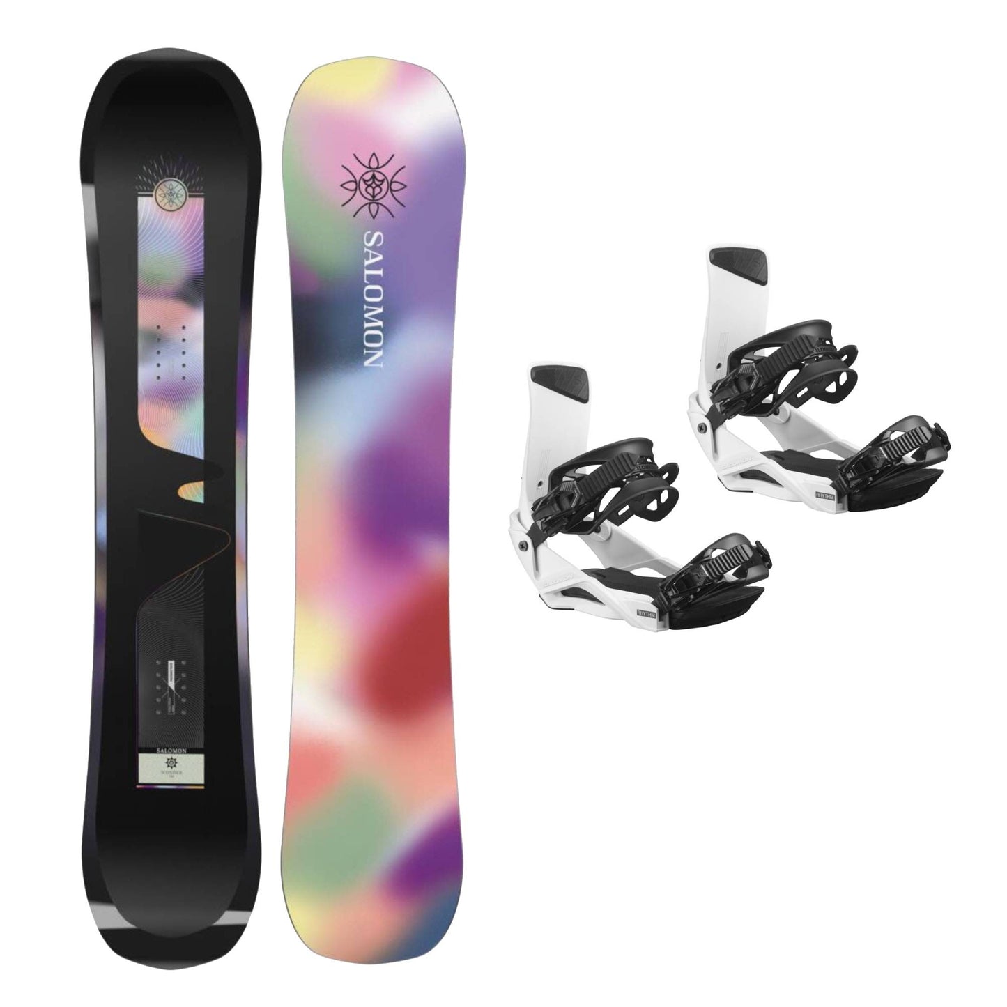 Salomon Wonder Womens Snowboard + Rhythm Snowboard Bindings 2026 Bundle - Skiis & Biikes