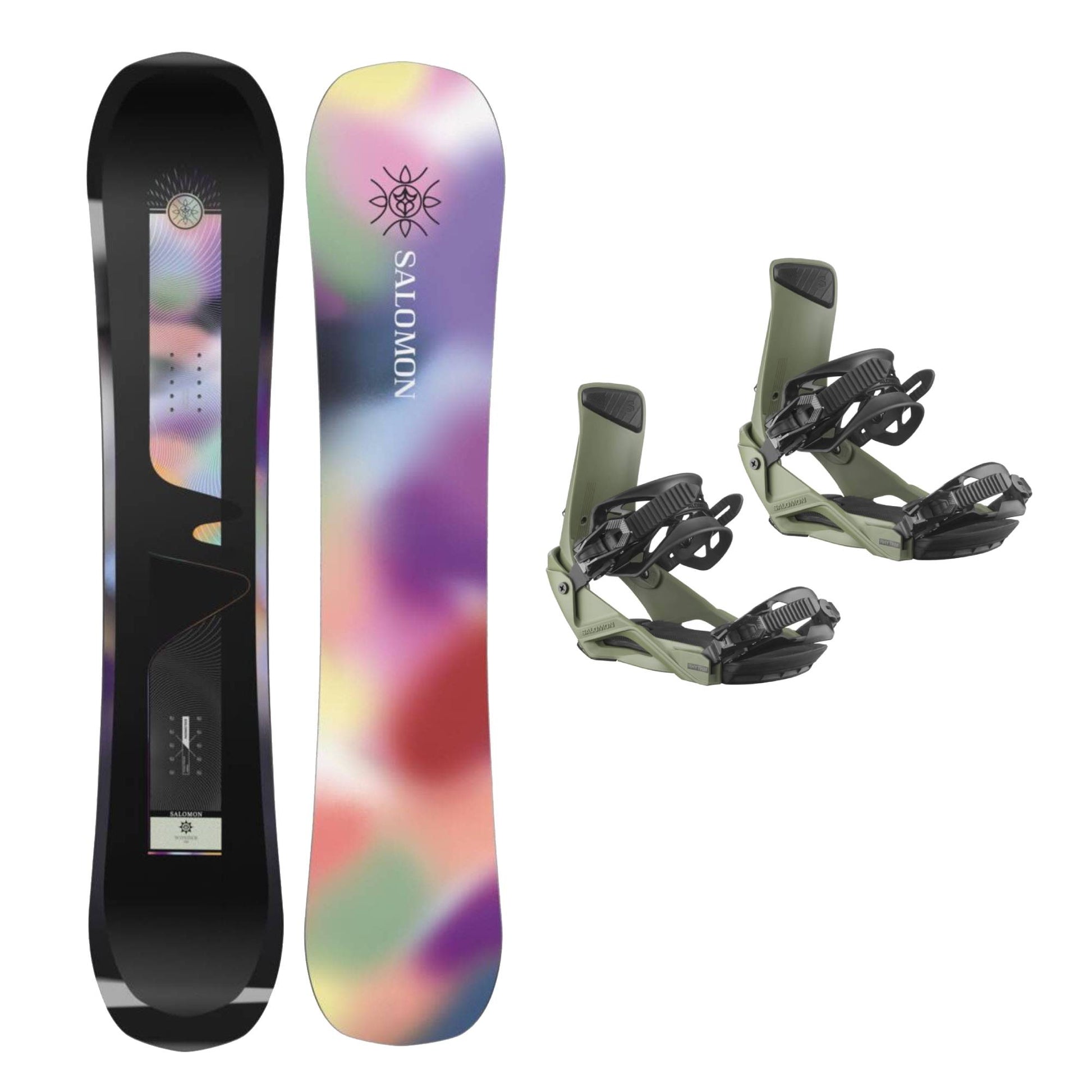 Salomon Wonder Womens Snowboard + Rhythm Snowboard Bindings 2026 Bundle - Skiis & Biikes