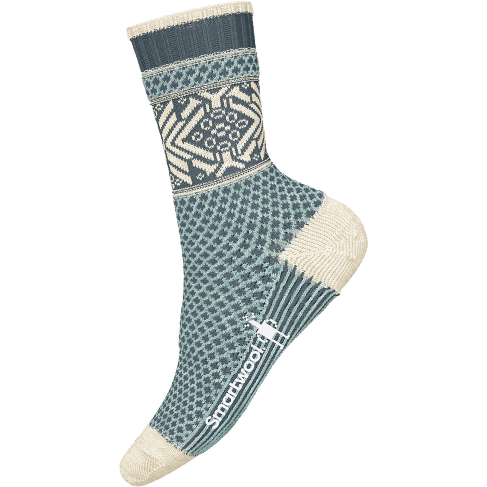 Smartwool Everyday Popcorn Snowflake Adult Crew Sock - Skiis & Biikes