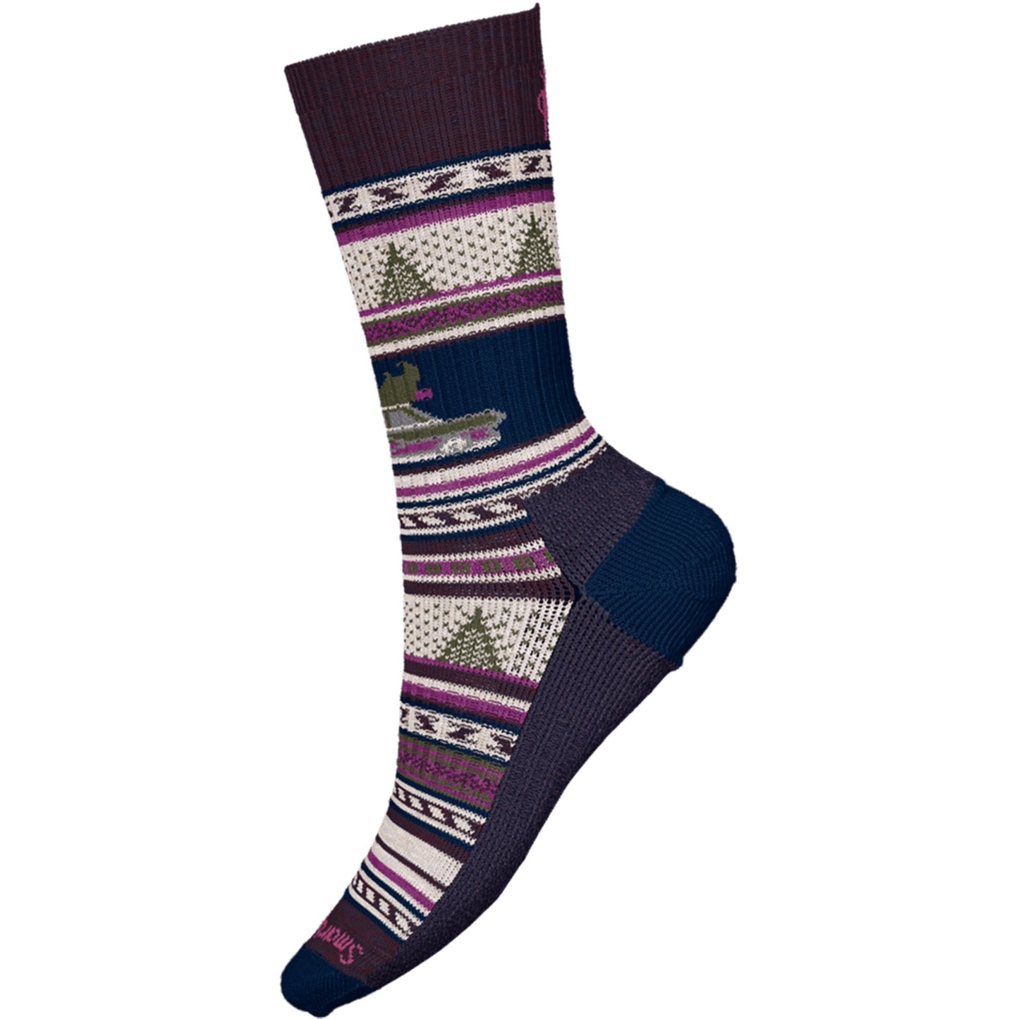 Smartwool Everyday Say It Ain't Snow Adult Crew Sock - Skiis & Biikes