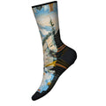 Smartwool Hike Light Mountain Print Mens Crew Sock - Skiis & Biikes