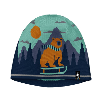Smartwool Reversible Art Kids Beanie - Skiis & Biikes
