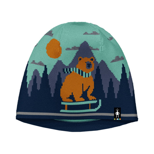 Smartwool Reversible Art Kids Beanie - Skiis & Biikes