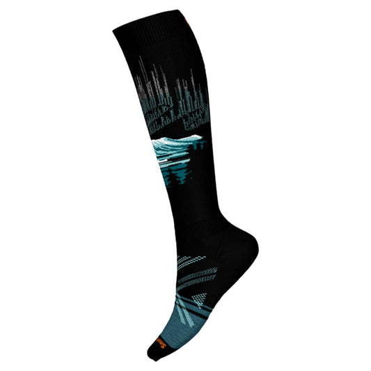 Smartwool Ski Full Cushion Alpine Auroras OTC Womens Sock - Skiis & Biikes