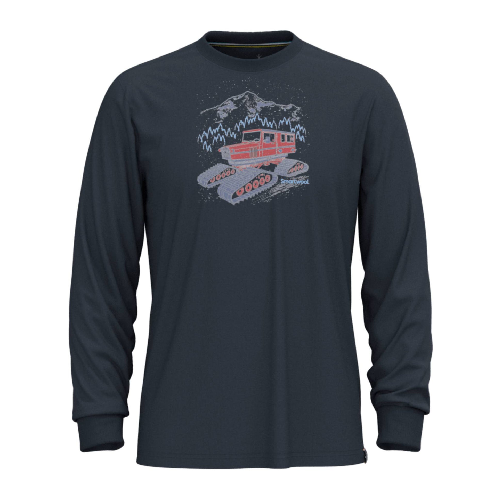 Smartwool Snowcat Mens Graphic LS Tee - Skiis & Biikes