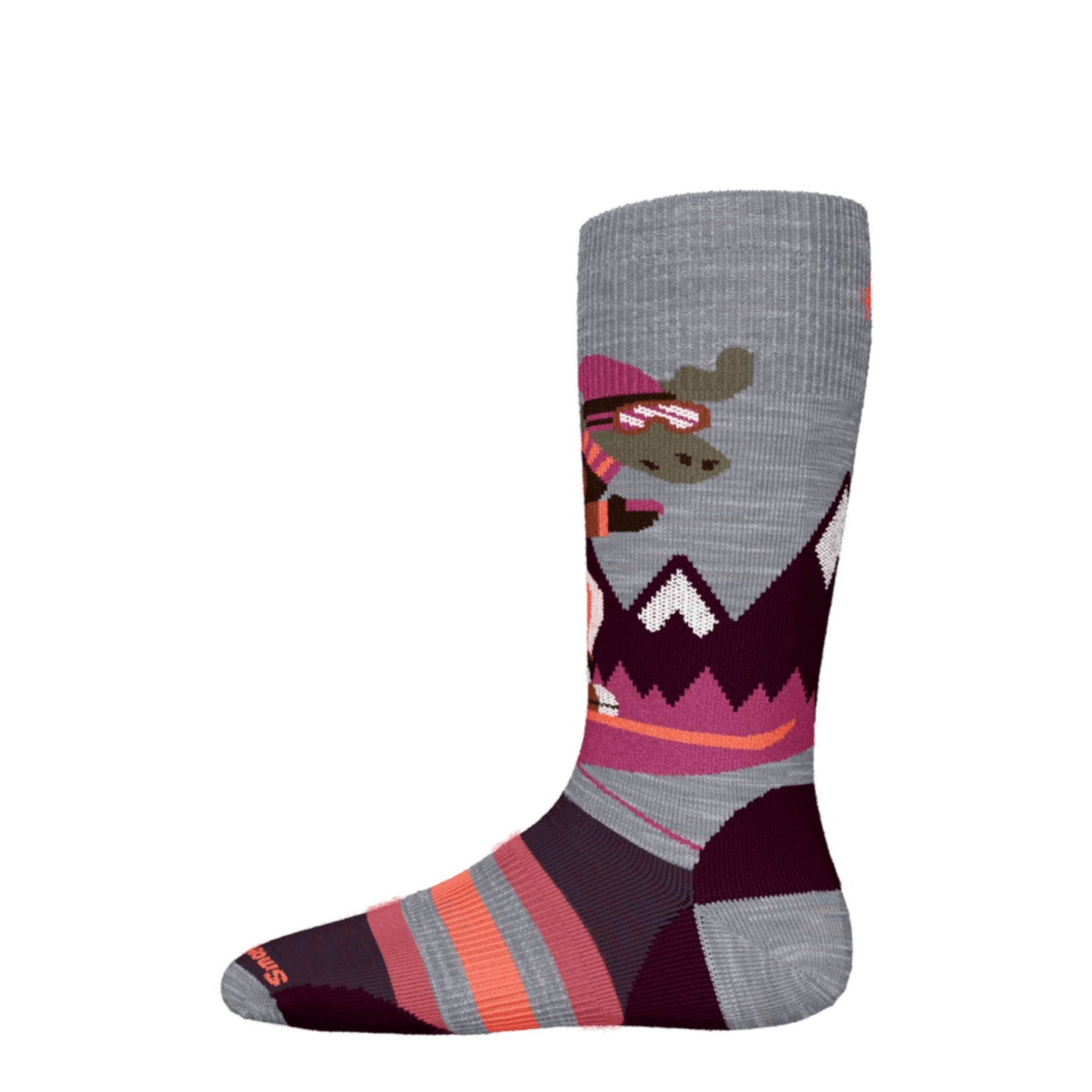 Smartwool Wintersport Full Cushion Moose OTC Kids Sock - Skiis & Biikes