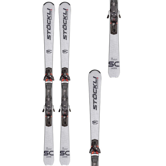 Stockli Laser SC Ski + Salomon SRT 12 GW Binding 2025 - Skiis & Biikes