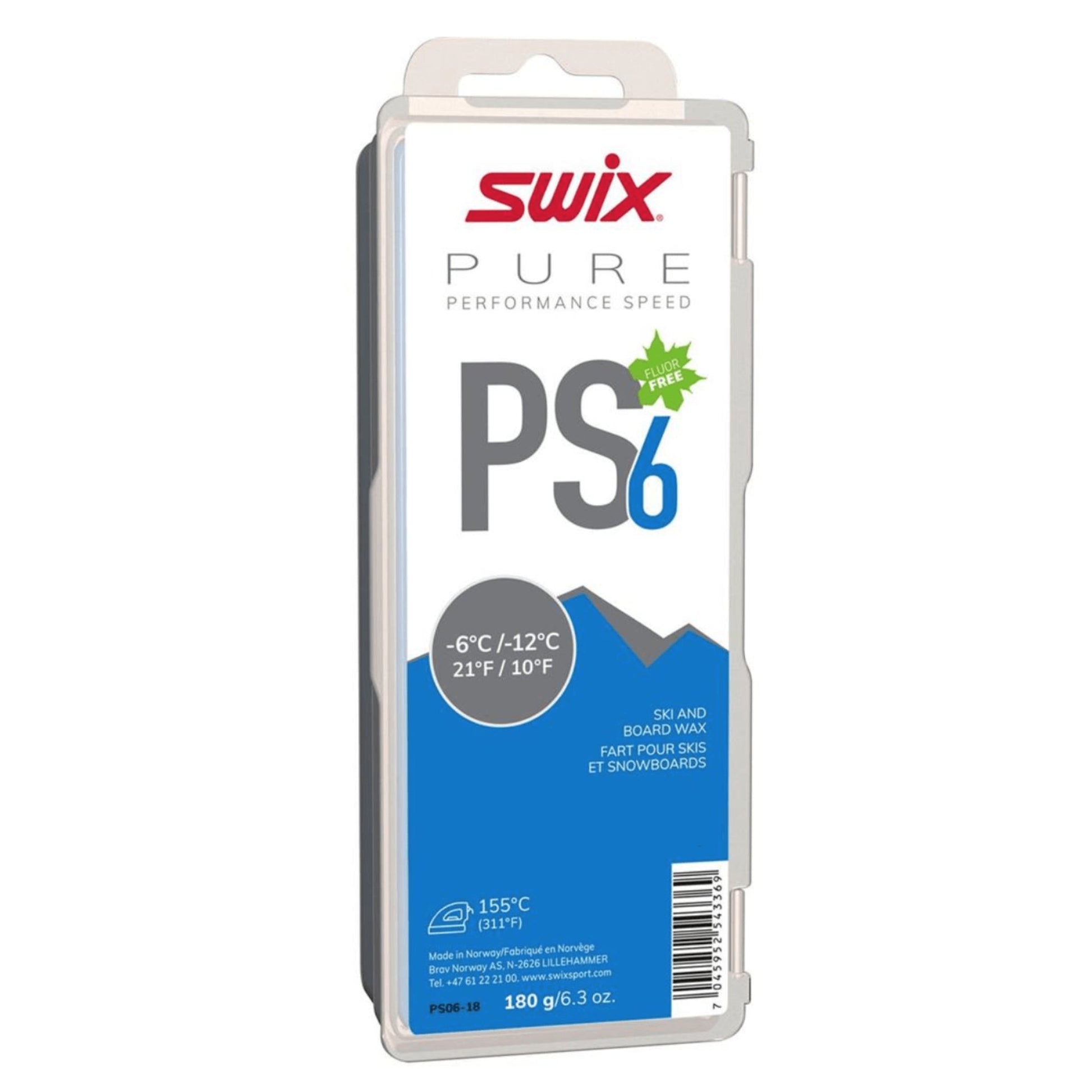 Swix PS6 - 6c to - 12c Wax - Skiis & Biikes