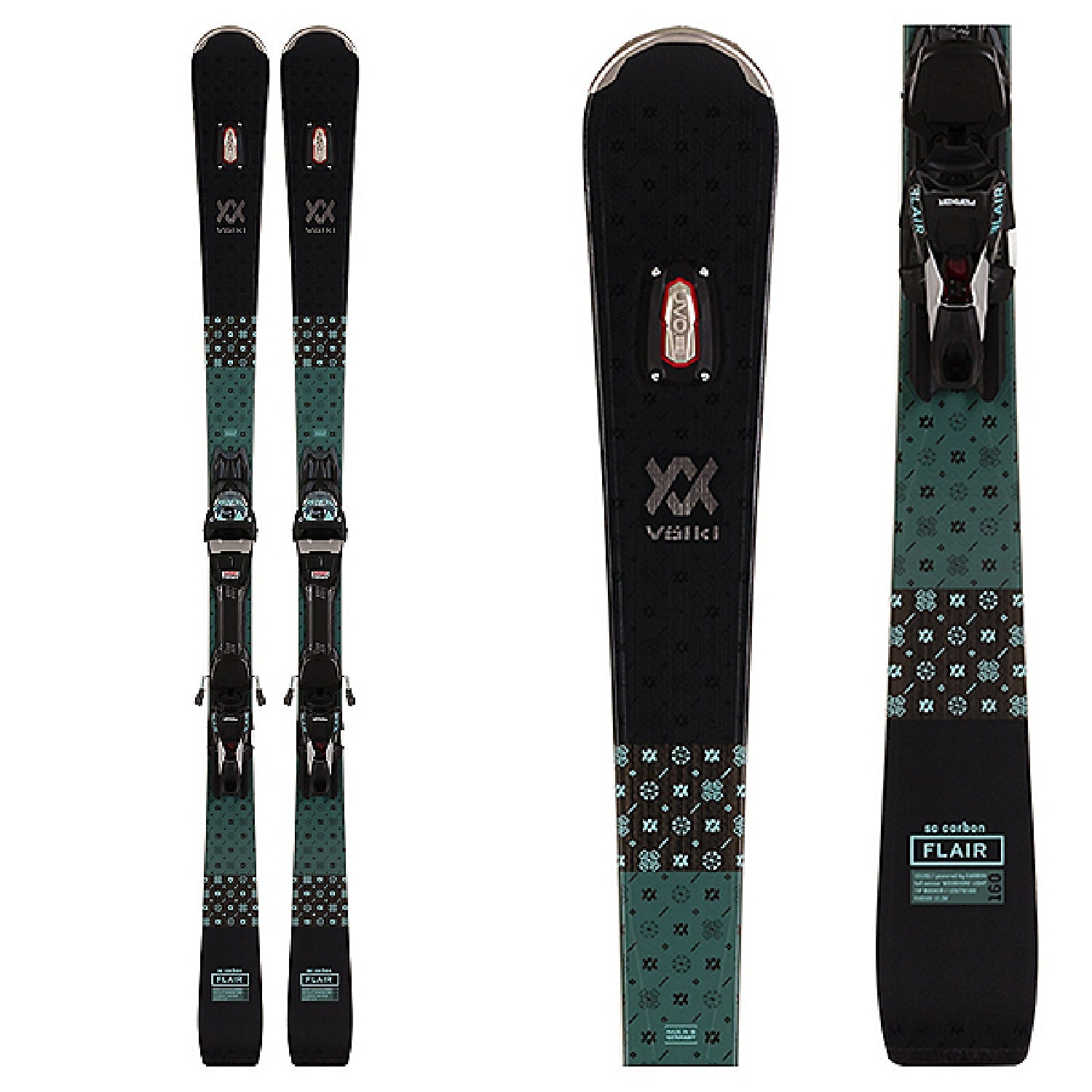 Volkl Flair SC Carbon Womens Ski + VMotion 11 GW Binding 2022 - Skiis & Biikes