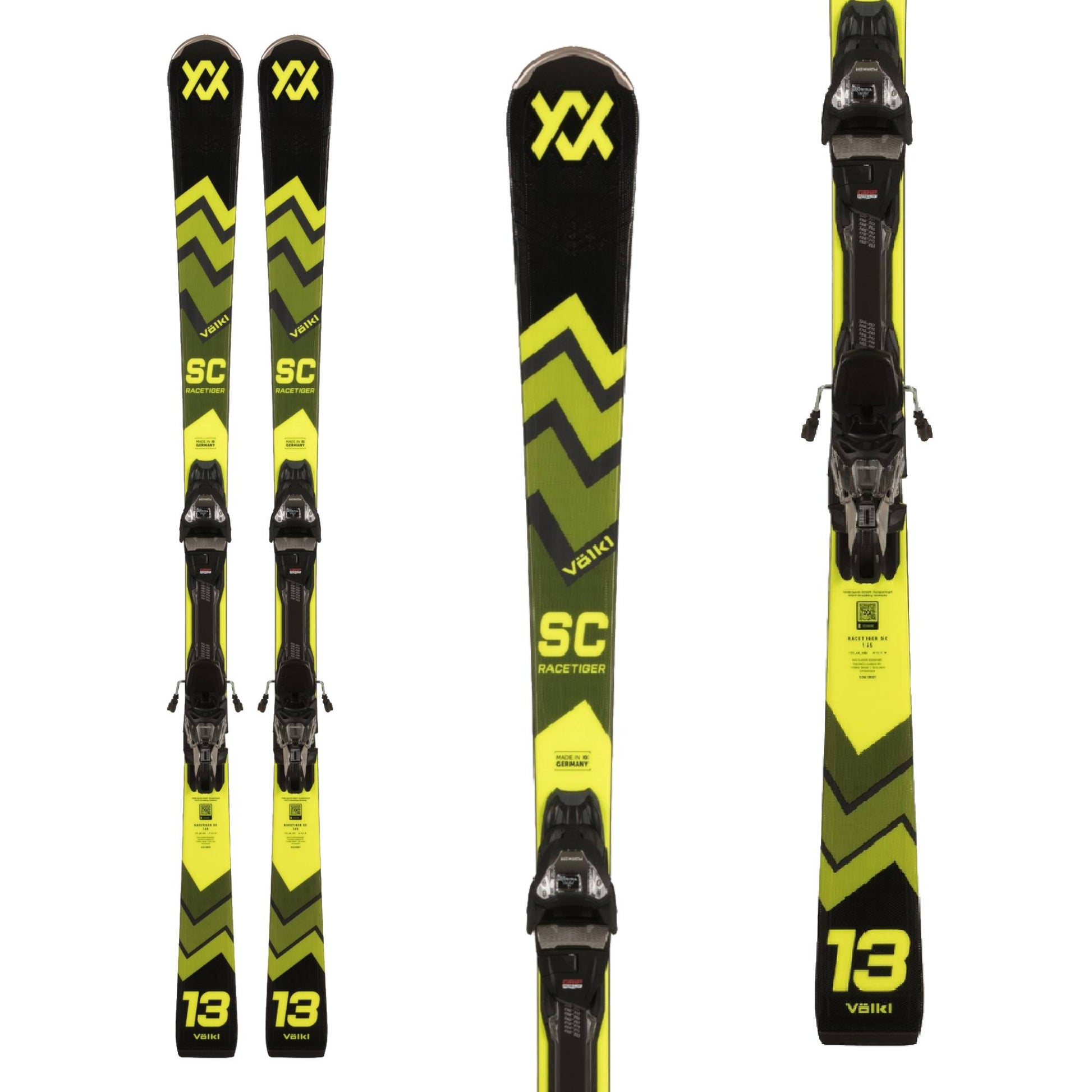 Volkl Racetiger SC Black Ski + VMotion 12 GW Binding 2025 - Skiis & Biikes